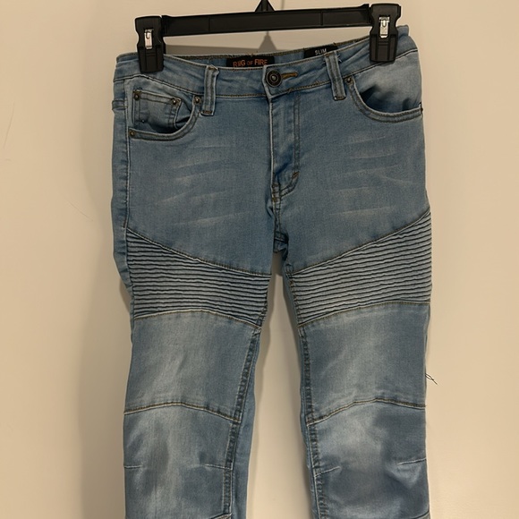 Ring of Fire boy’s slim size 12 stretch moto jeans - Picture 3 of 7